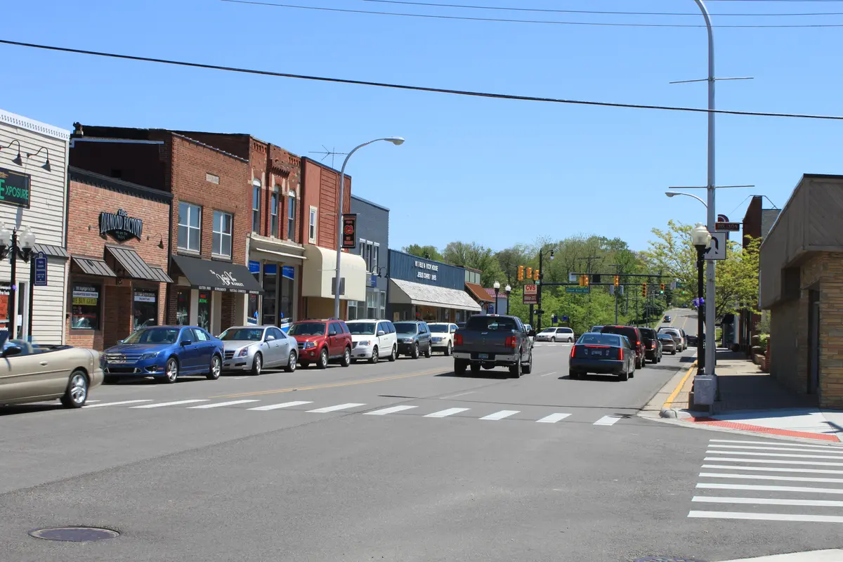 Downtown Brighton, Michigan on Main Street