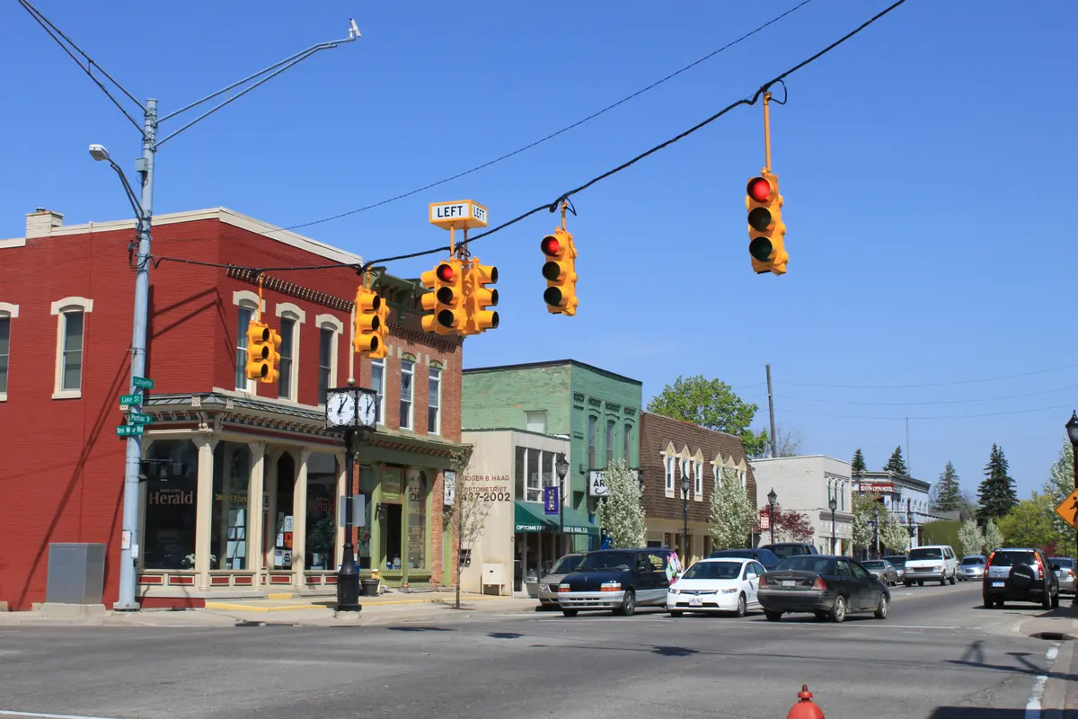 Downtown South Lyon, Michigan along Pontiac Trail